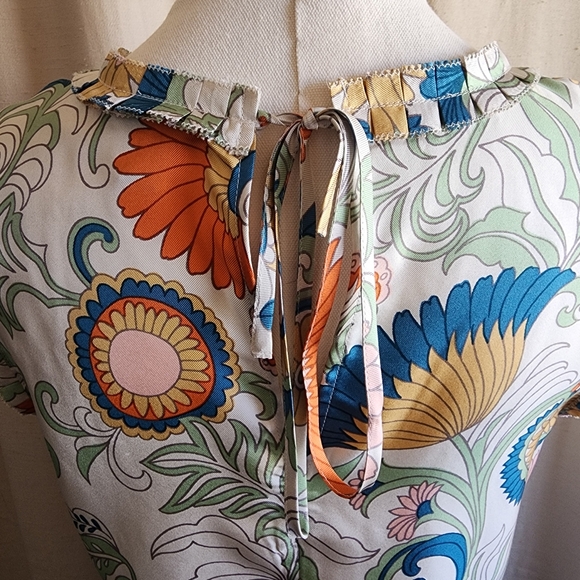 J. Crew Women's Size 6 Sleeveless Floral Blouse - Picture 3 of 10